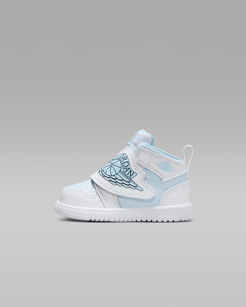 Sky Jordan 1 婴童易穿脱运动鞋 - 紫蓝/冰蓝/白色