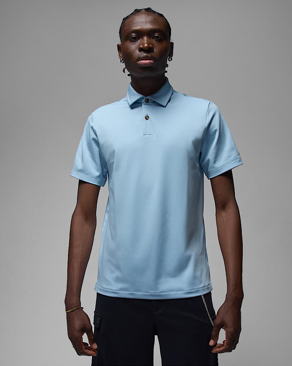 Jordan Sport 男子高尔夫翻领T恤 - 浅军械蓝/浅军械蓝