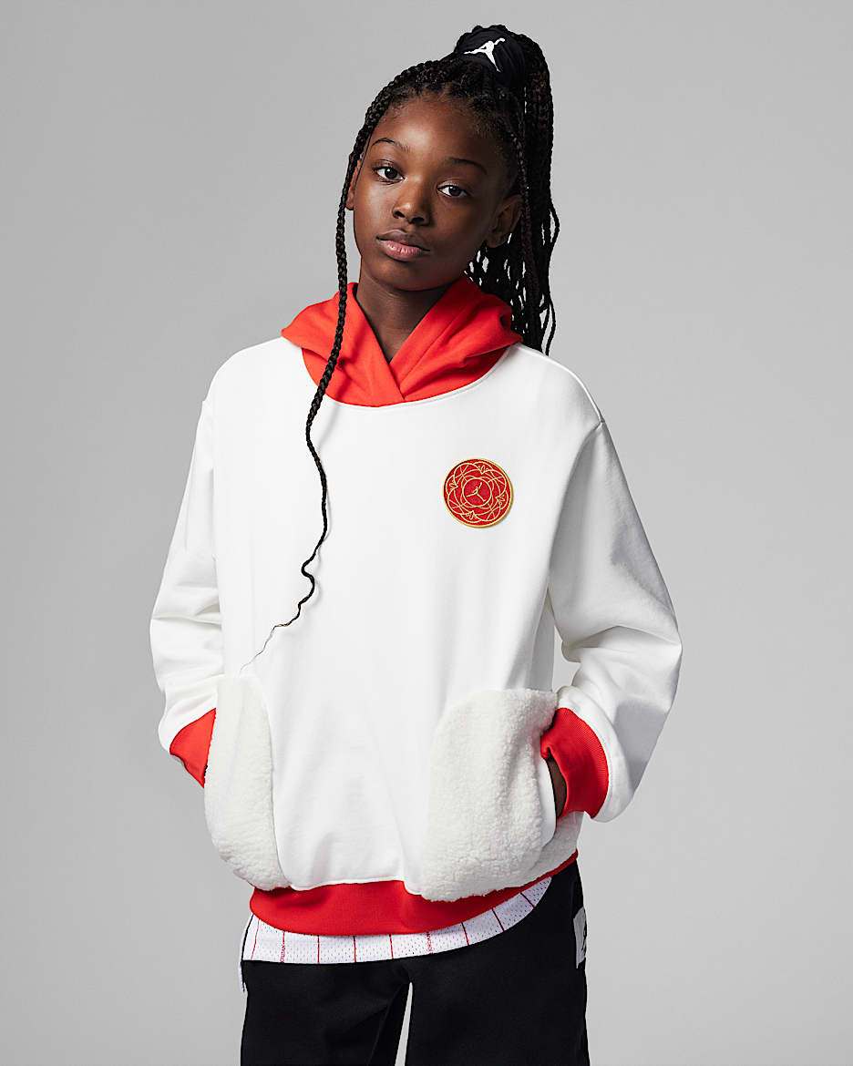 Jordan Jumpman 大童套头连帽衫 - 象牙白