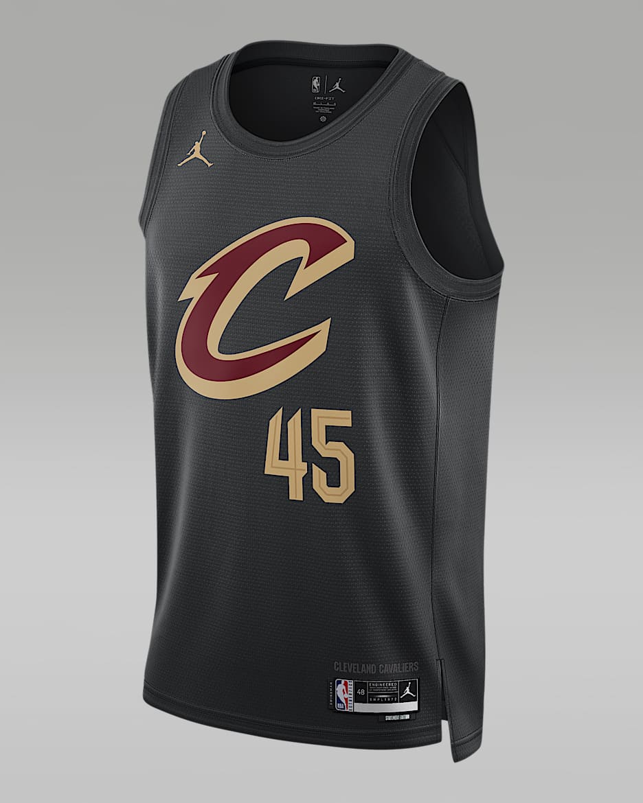 克利夫兰骑士队 Statement Edition Jordan Dri-FIT NBA Swingman Jersey 男子速干球衣 - 黑