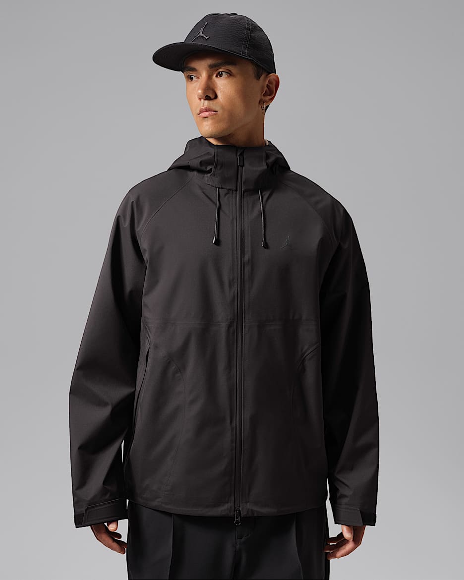 Jordan Sport Storm-FIT ADV 男子防风防水高尔夫雨天夹克硬壳冲锋衣 - 黑/暗灰色