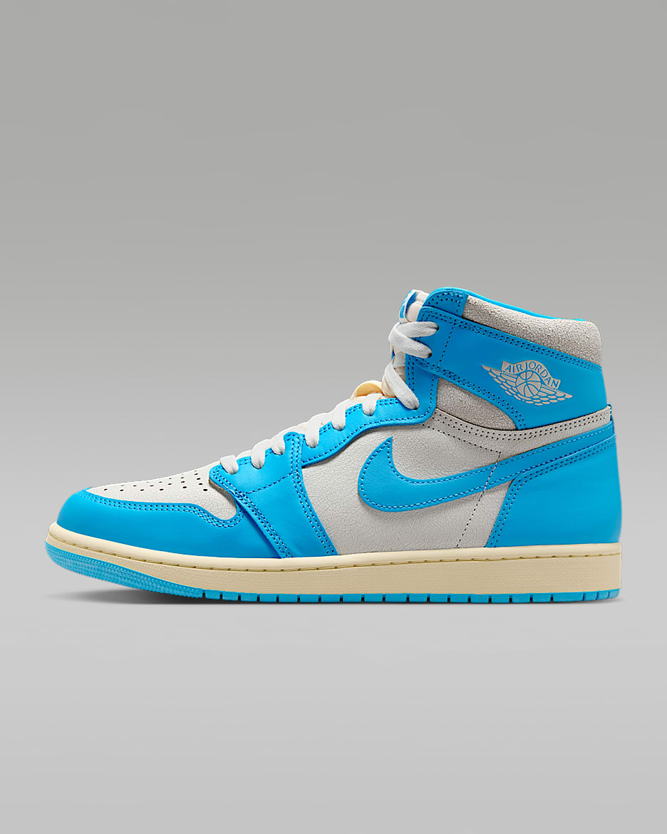 Air Jordan 1 Retro High OG "UNC Reimagined" 复刻男子运动鞋 - 暗白蓝/帆白/暗白蓝