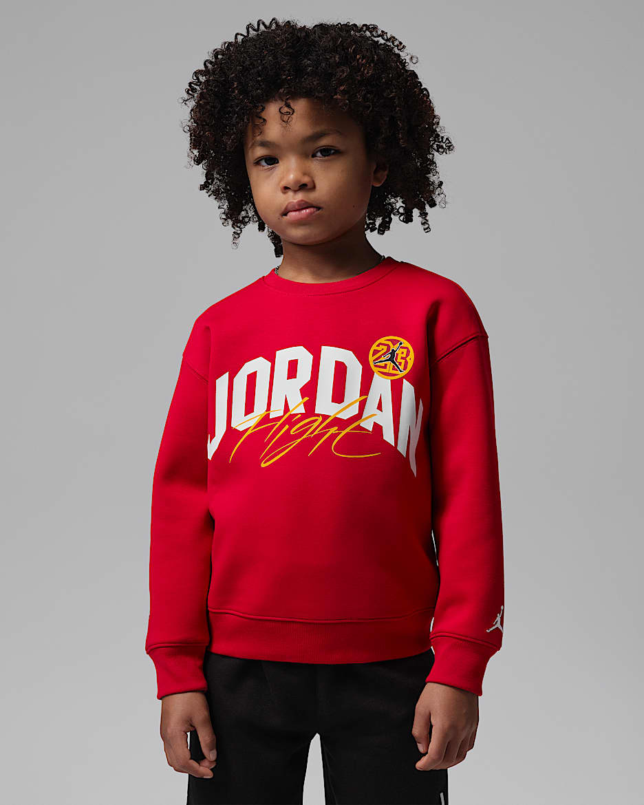 Jordan Dynasty Interlock Flight 幼童圆领上衣 - 健身红