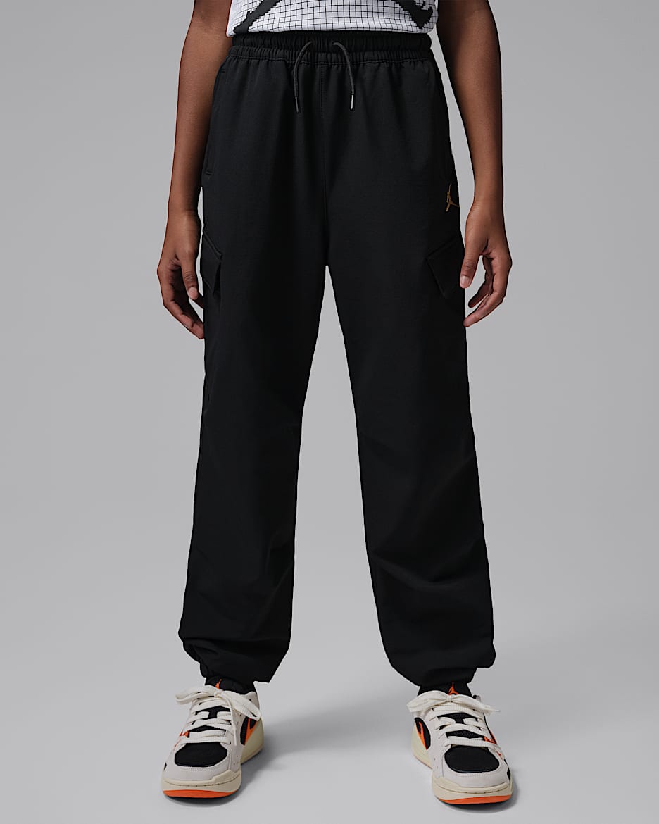 Jordan 新年系列大童梭织长裤 - 黑