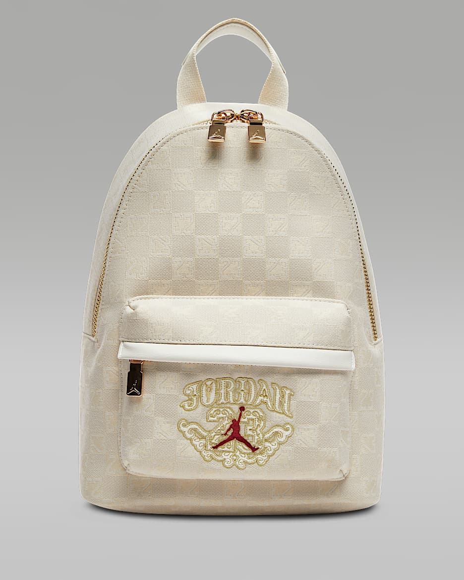 Jordan Monogram 新年系列双肩包 - 帆白/金/红色