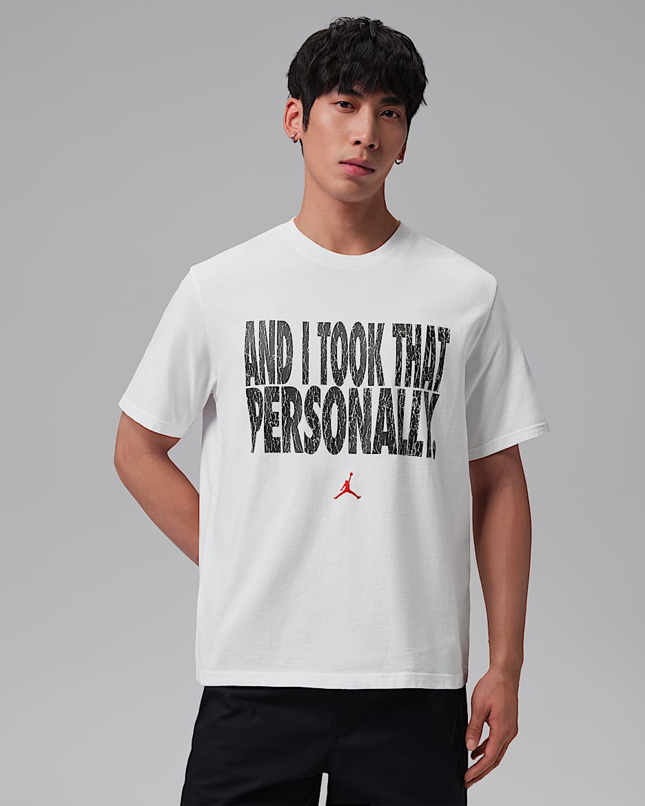 Jordan Sport Dri-FIT 男子速干T恤 - 白色/黑/大学红