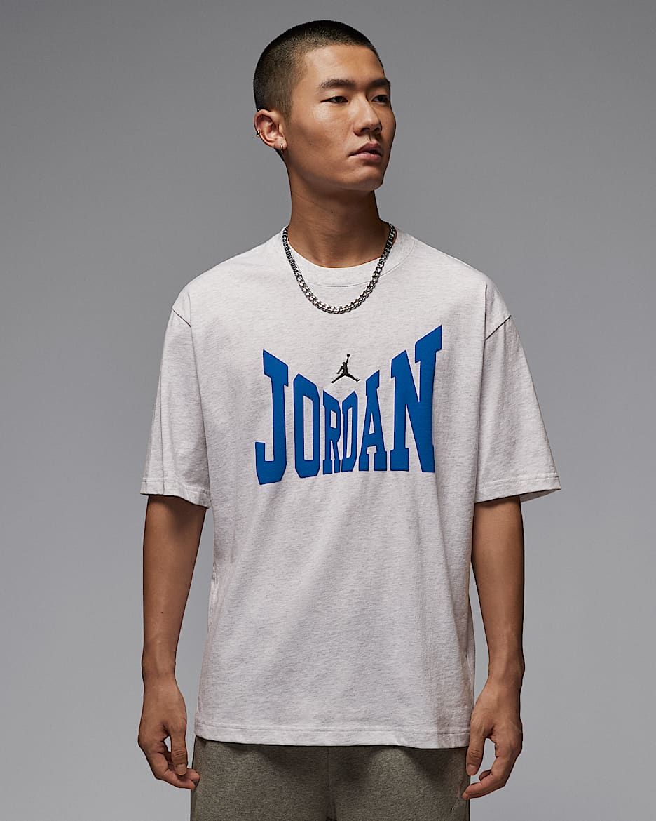 Jordan Brooklyn 男子T恤 - 调色桦树色/黑