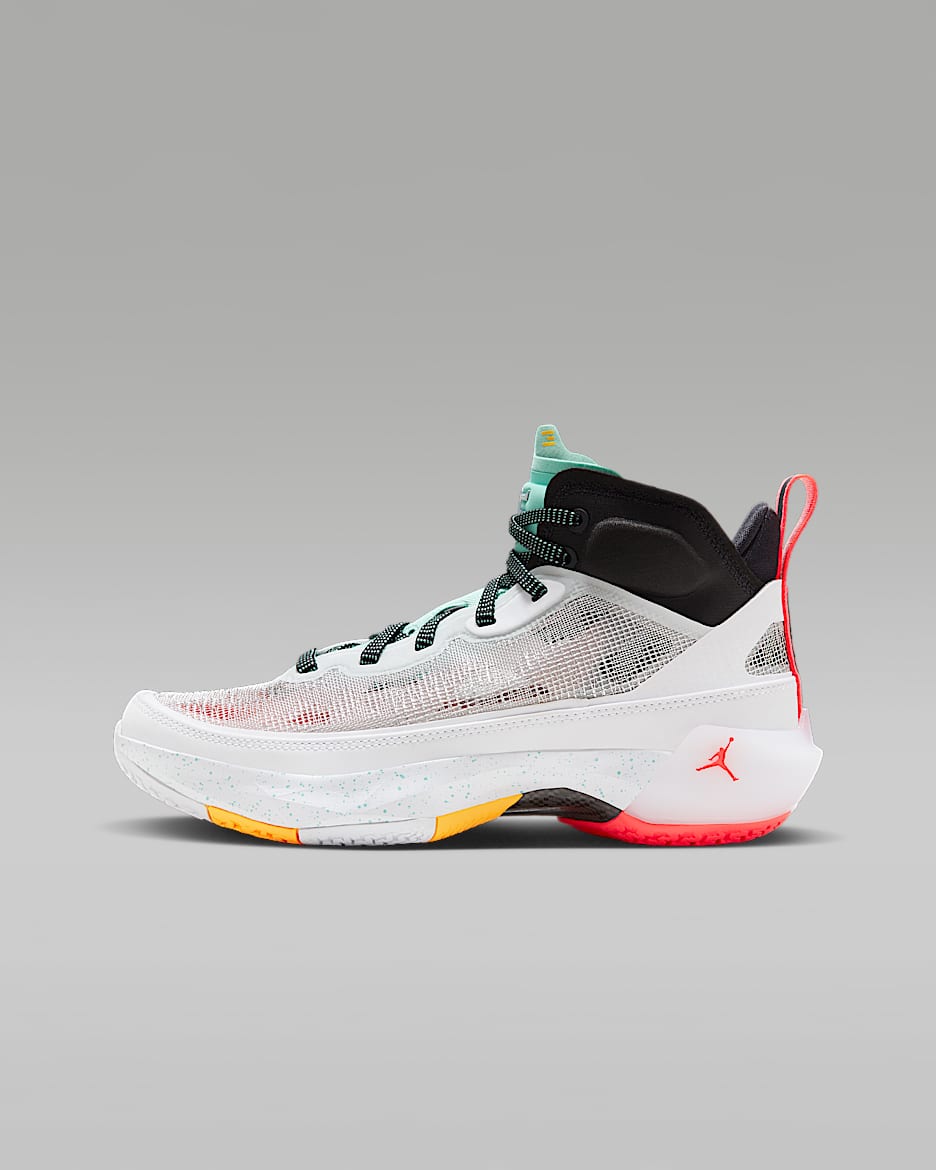 Air Jordan XXXVII Guo (GS) 大童篮球童鞋 - 白色/岛绿/黑/金属银