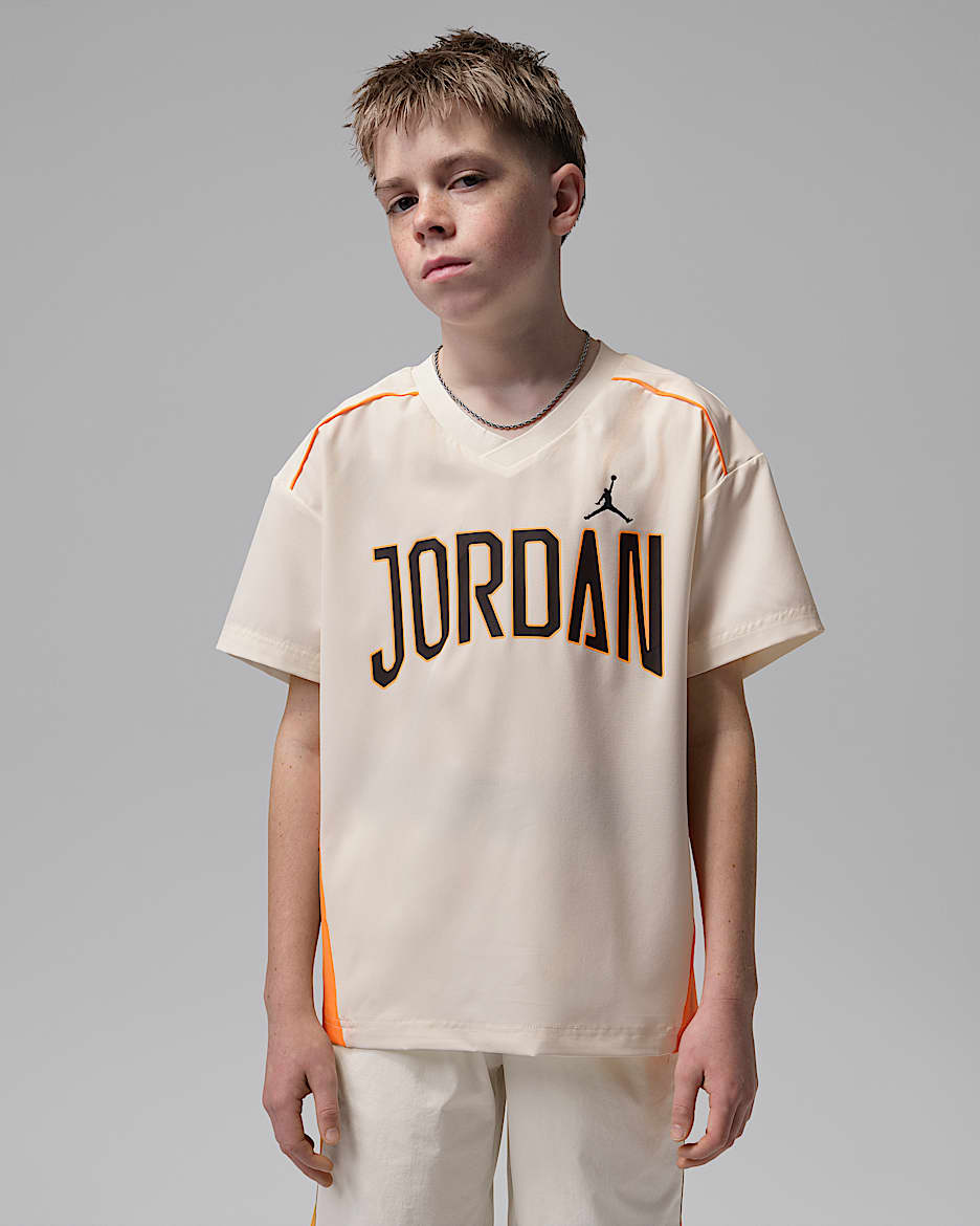 Jordan Prestige 大童防晒上衣 - 淡象牙白