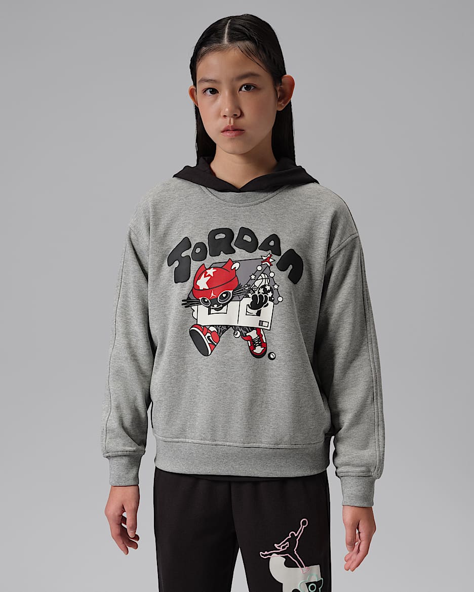 Jordan Brooklyn Fleece 大童圆领上衣 - 浅烟灰