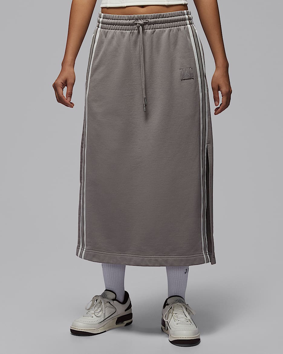 Jordan Flight Fleece 女子半身裙 - 谜团石灰/卵石灰
