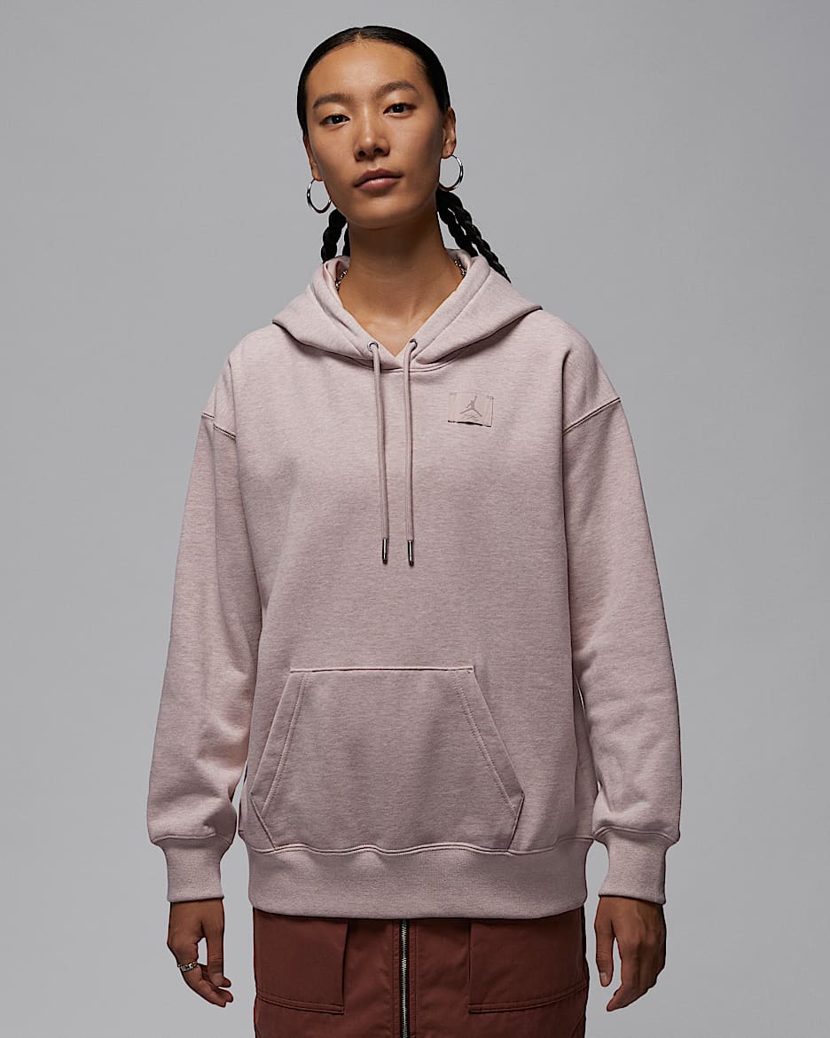 Jordan Flight Fleece 女子针织连帽衫 - 化石石灰/灰褐