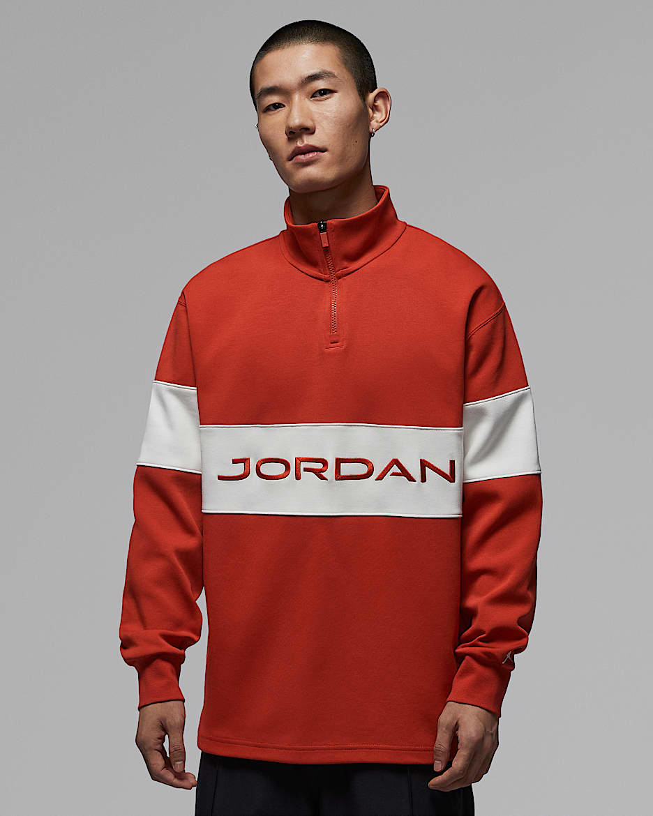 Jordan Dri-FIT 男子速干高尔夫上衣 - 神秘红/帆白/帆白