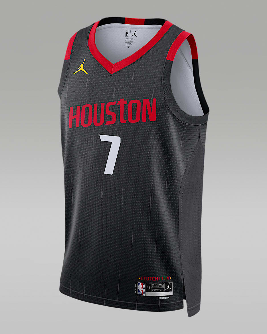 休斯顿火箭队凯文·杜兰特 (Kevin Durant) Statement Edition Jordan Dri-FIT NBA Swingman Jersey 男子速干球衣 - 黑
