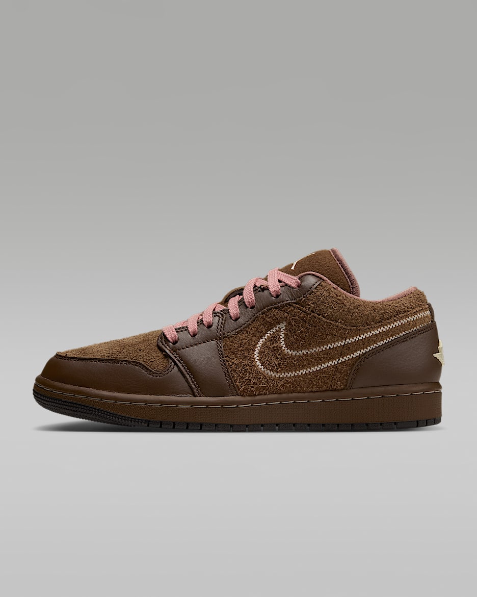 Air Jordan 1 Low SE 女子运动鞋 - 惊喜可可色/锈粉/丝绒棕/珍珠白