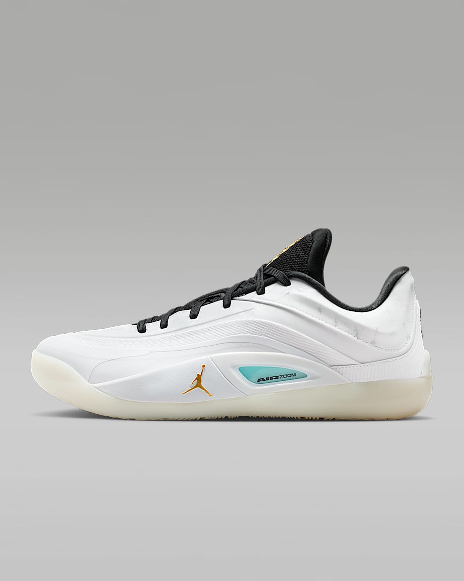 Zion 4 PF 锡安男子篮球鞋 - 白色/黑/尊贵翡翠绿/金属色