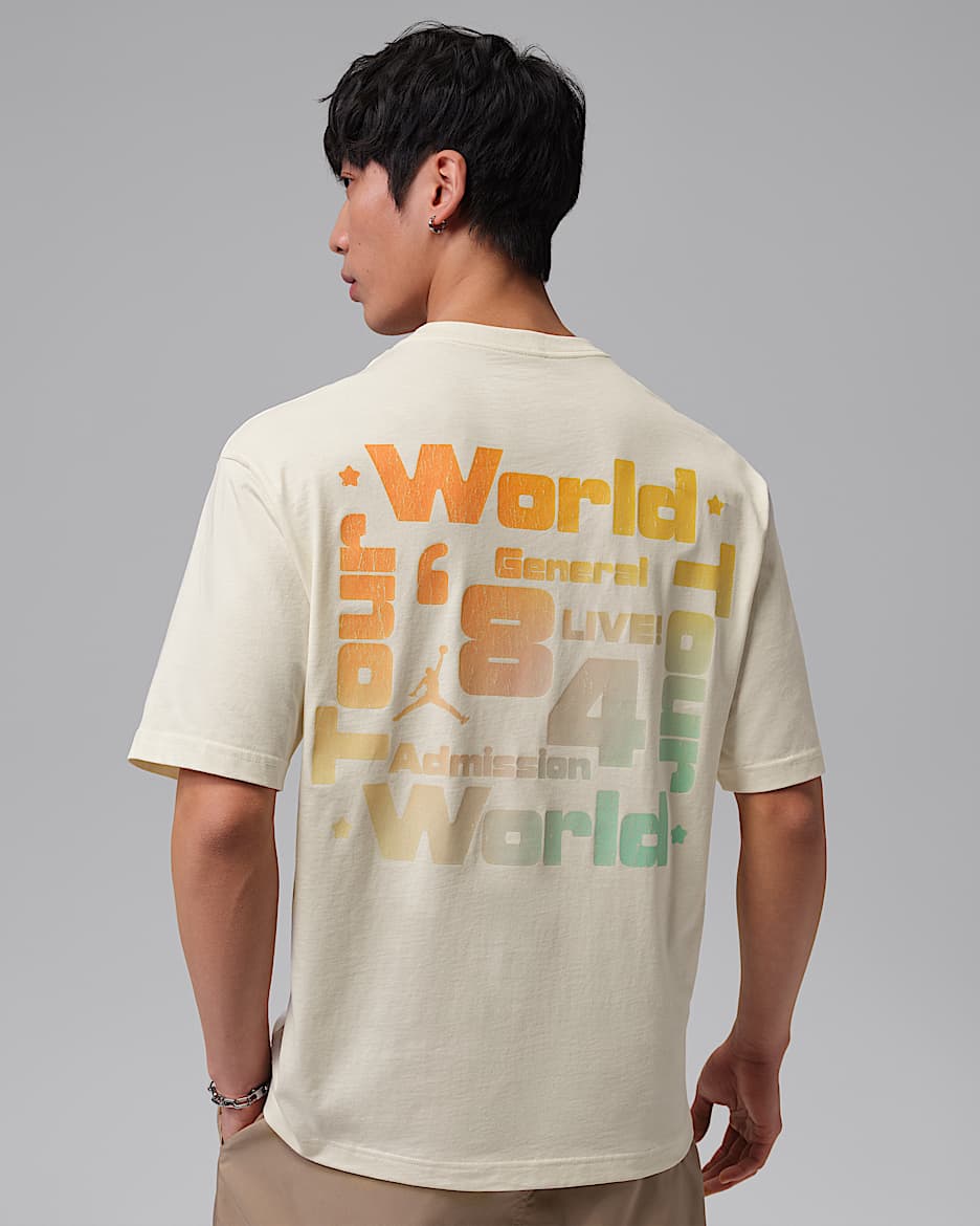 Jordan Brooklyn 男子T恤 - 淡象牙白