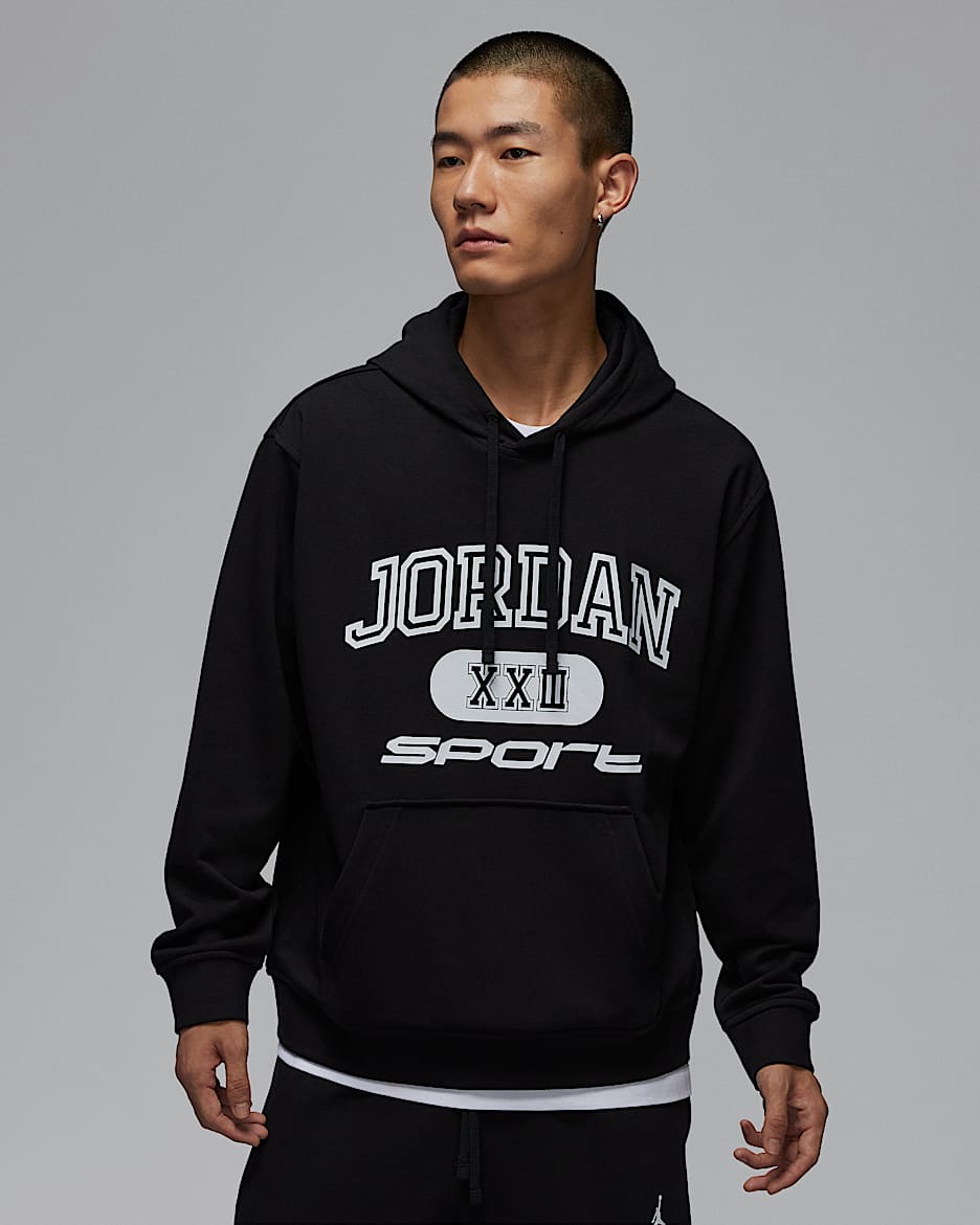 Jordan Sport Crossover Dri-FIT 男子速干套头连帽衫 - 黑/白色