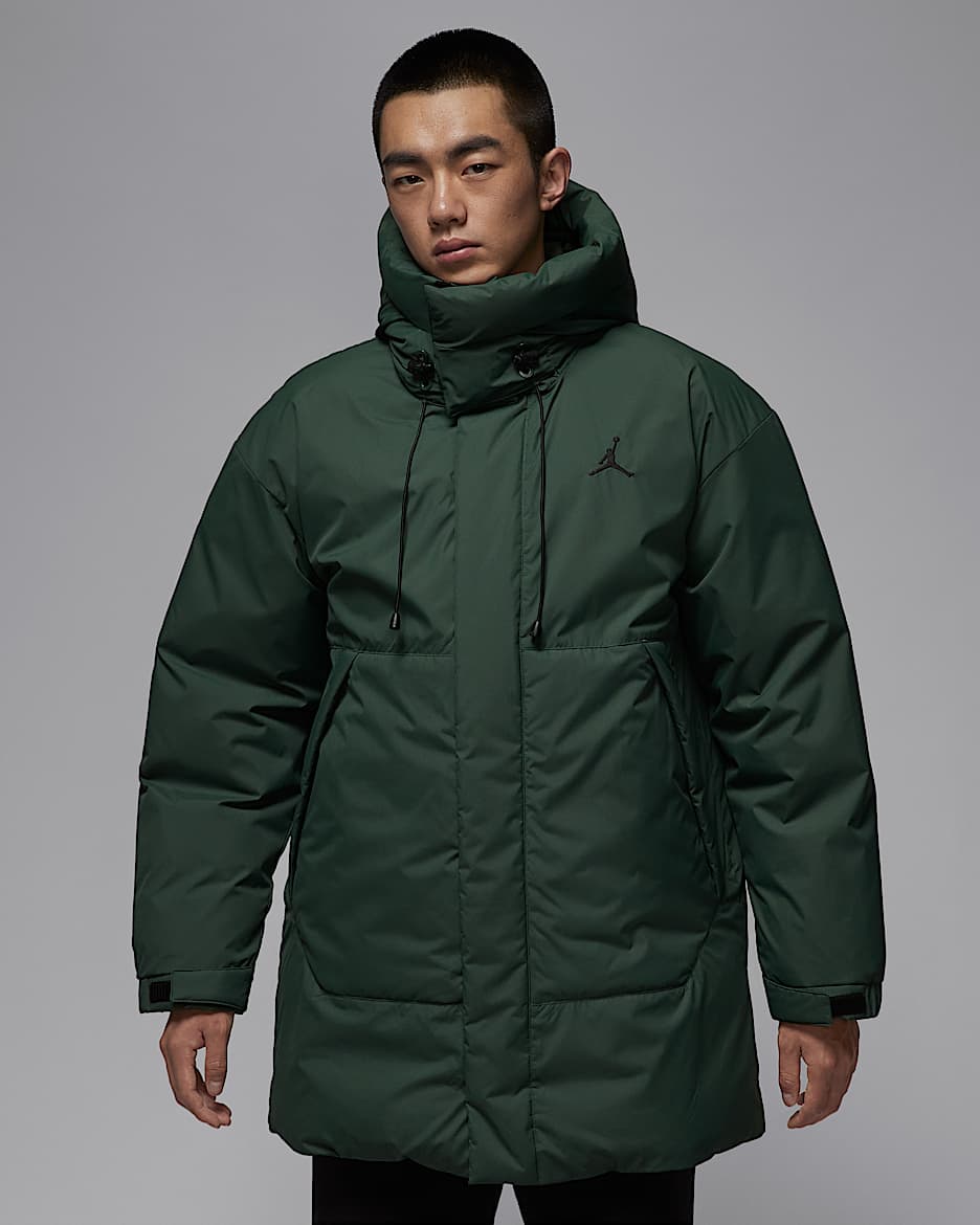 Jordan Flight 男子拒水羽绒外套 - 深绿/黑