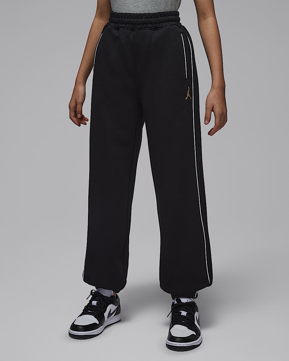 Jordan 新年系列大童针织长裤 - 黑