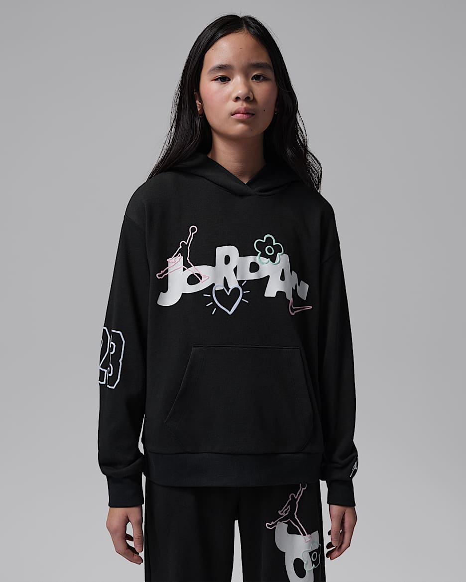 Jordan Love Is In The "Air" 大童连帽衫 - 灰黑/粉色/蓝色/白色