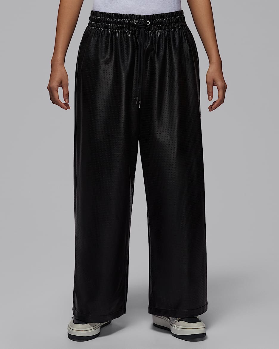 Jordan Flight 女子合成革长裤 - 黑