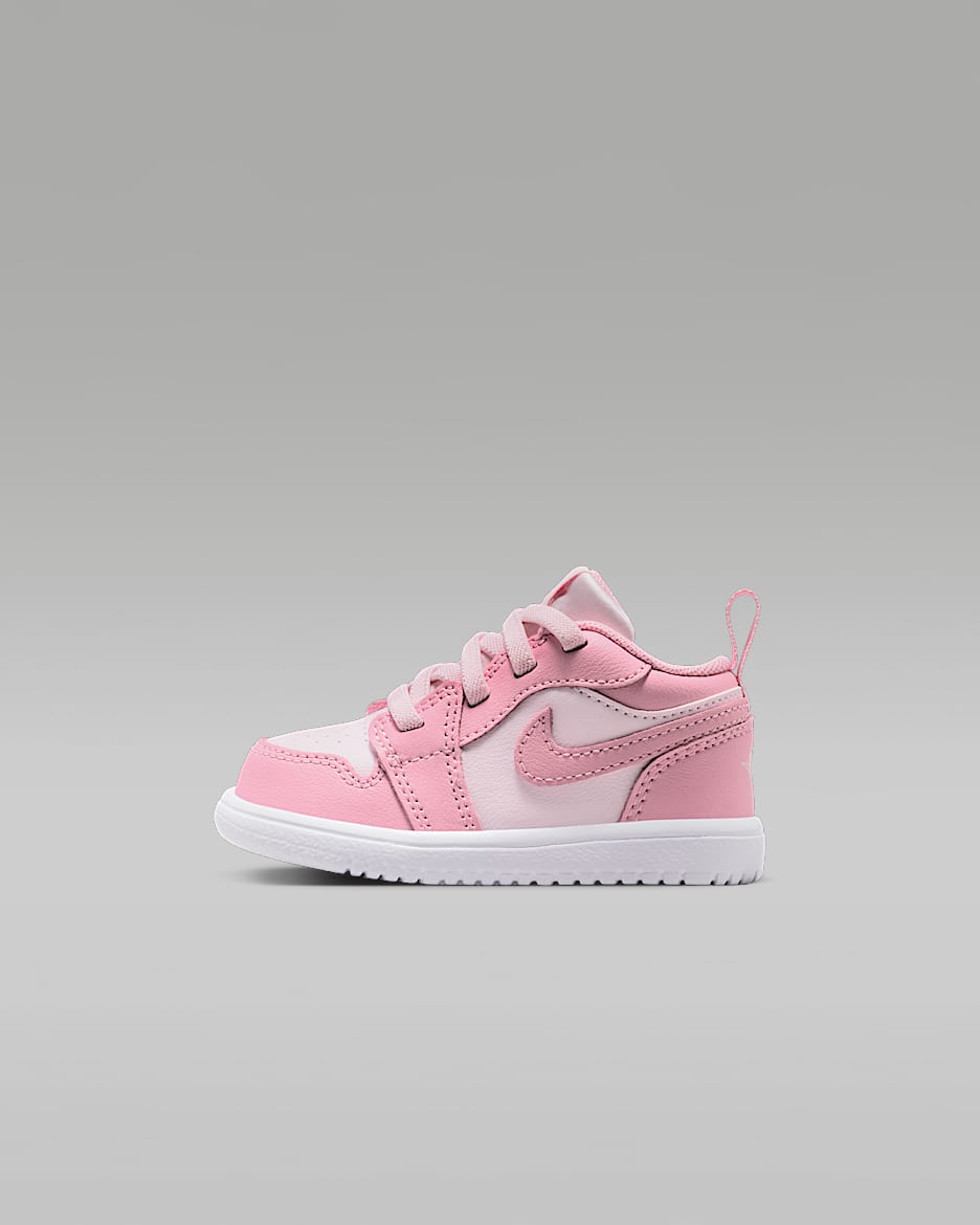 Jordan 1 Low Alt 婴童运动鞋 - 中柔粉/白色/珍珠粉