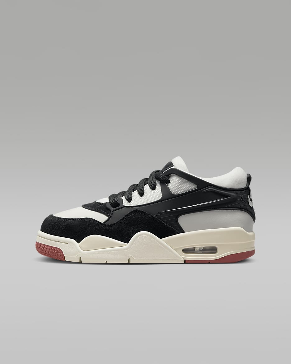 Air Jordan 4 RM 大童运动鞋骑士鞋 - 帆白/白色/椰奶色/黑