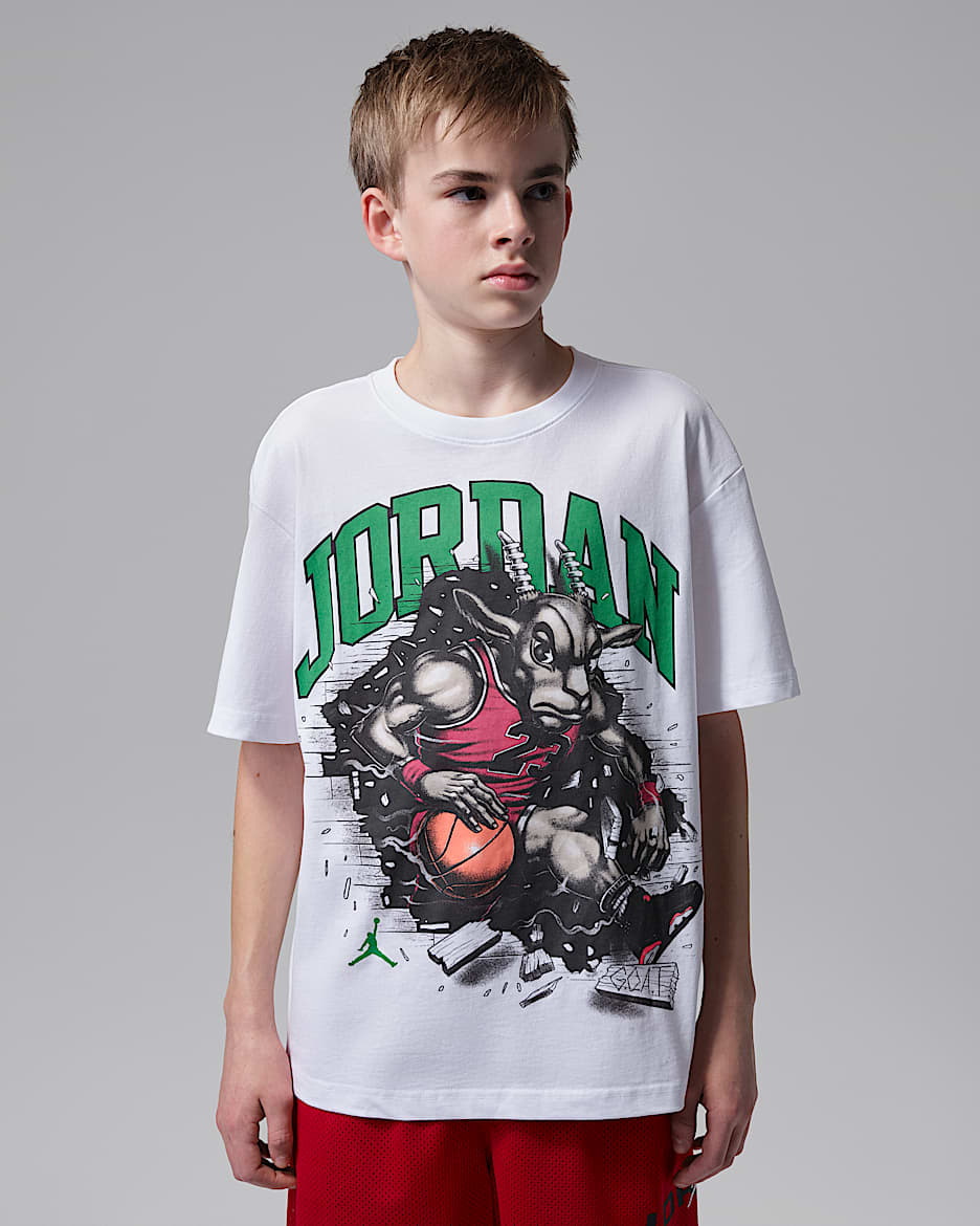 Jordan The Goat 大童T恤 - 白色