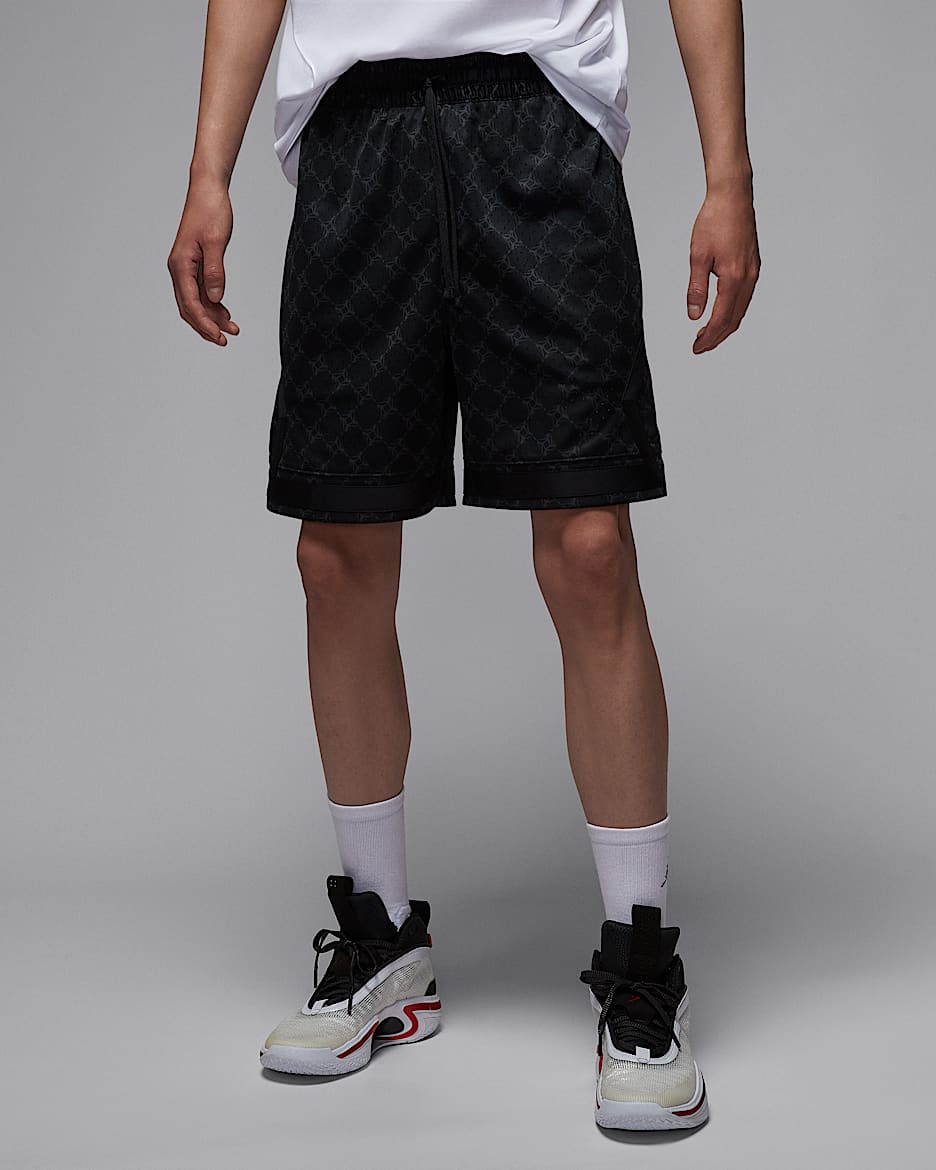 Jordan Sport Dri-FIT Diamond 男子速干印花短裤 - 黑/黑