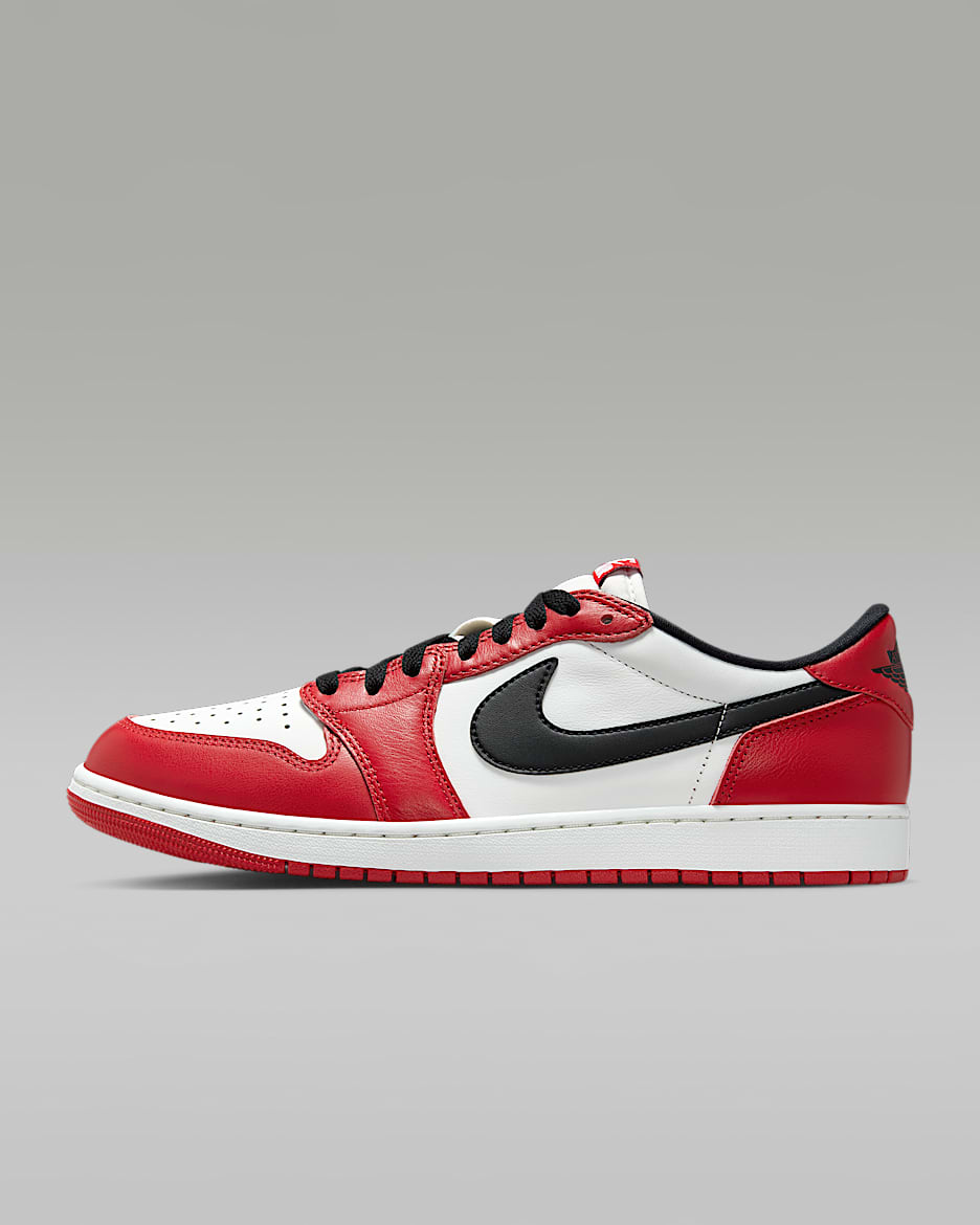 Air Jordan 1 Retro Low "Chicago" 复刻男子运动鞋 - 校园红/山峰白/黑