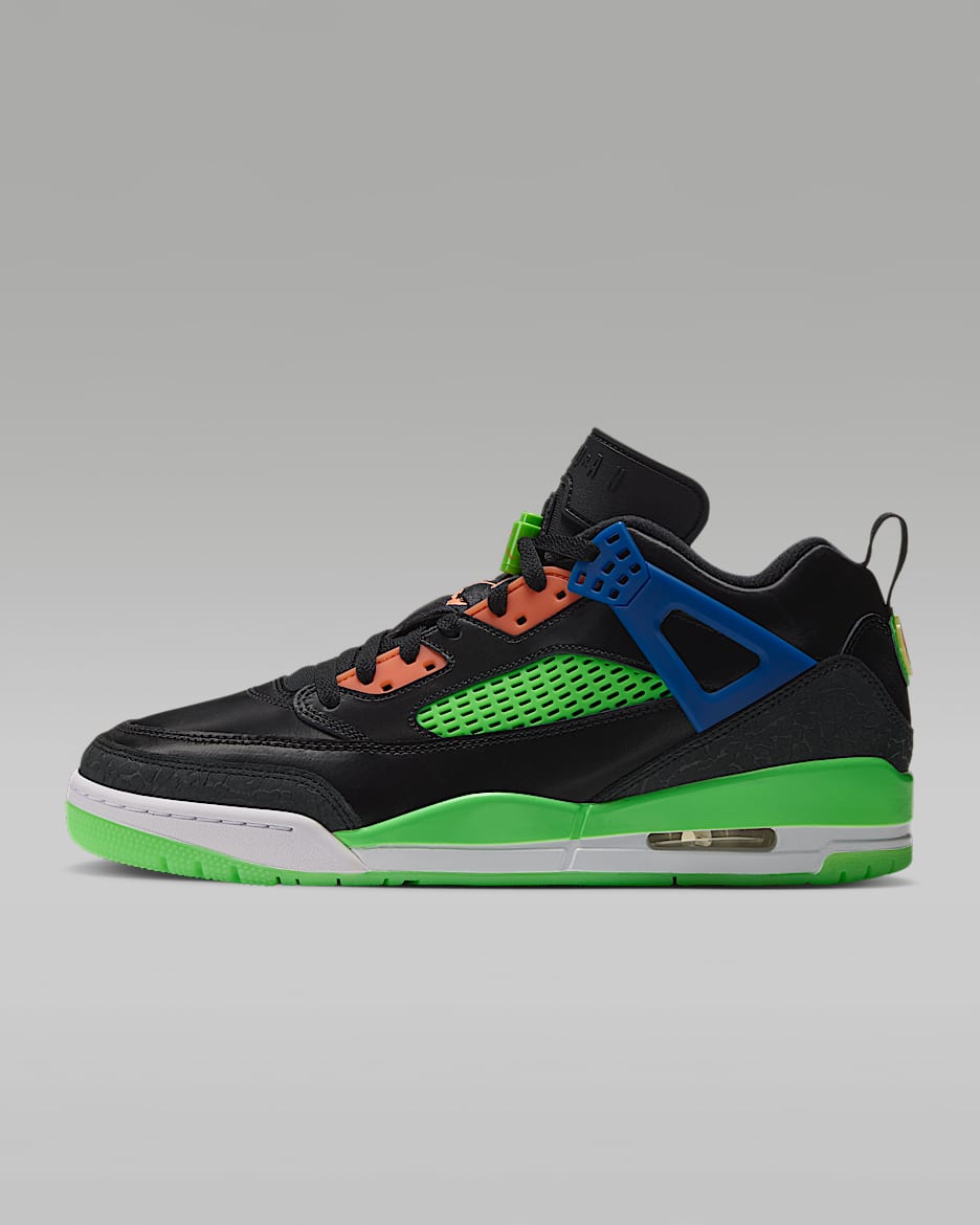 Jordan Spizike Low "Jam Central" 空中大灌篮系列男子运动鞋 - 黑/冲击绿/赛车蓝/原子橙