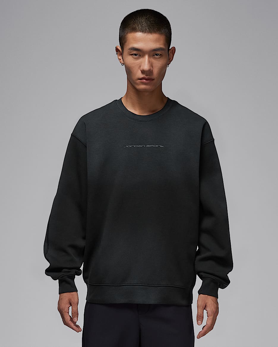 Jordan Sport Hoop Dri-FIT 男子速干套头圆领运动衫 - 黑/暗灰色
