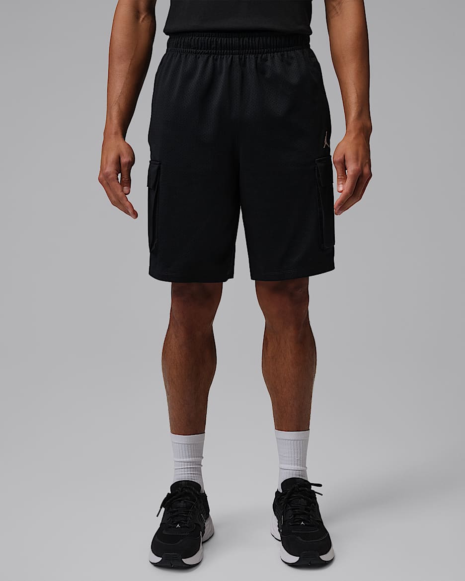 Jordan Brooklyn 男子工装短裤 - 黑/淡象牙白