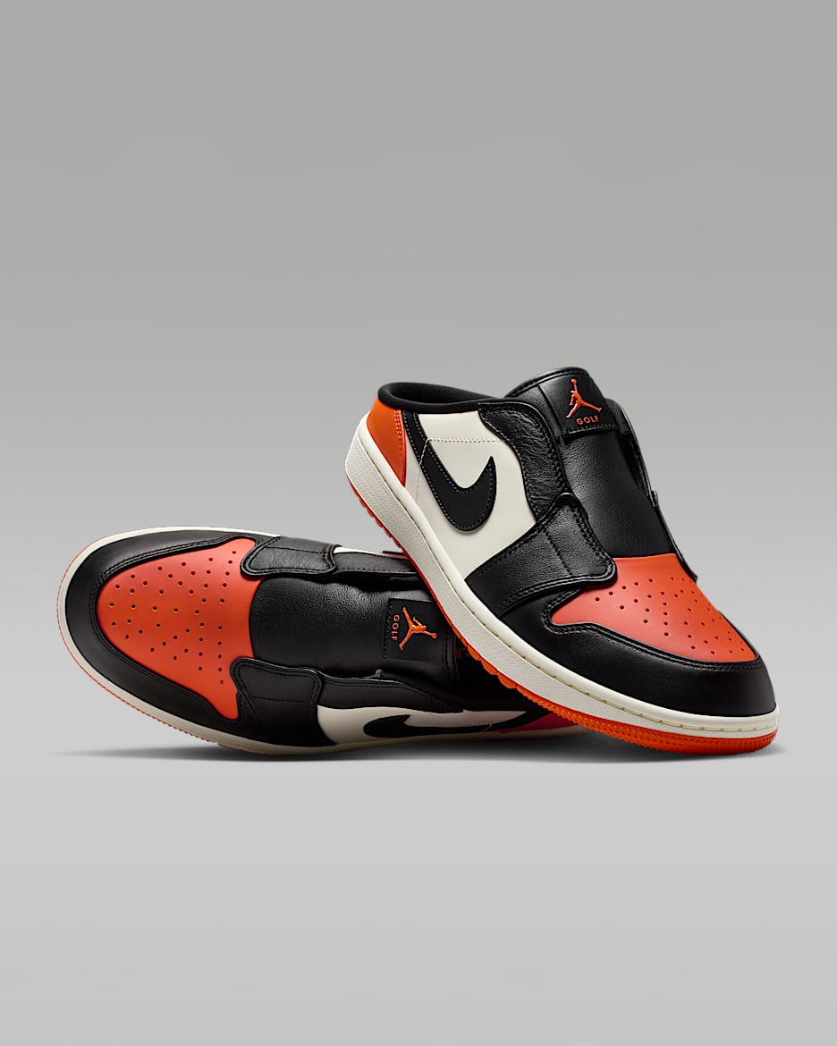 Air Jordan Mule 高尔夫一脚蹬运动鞋 - 海星橙/帆白/黑