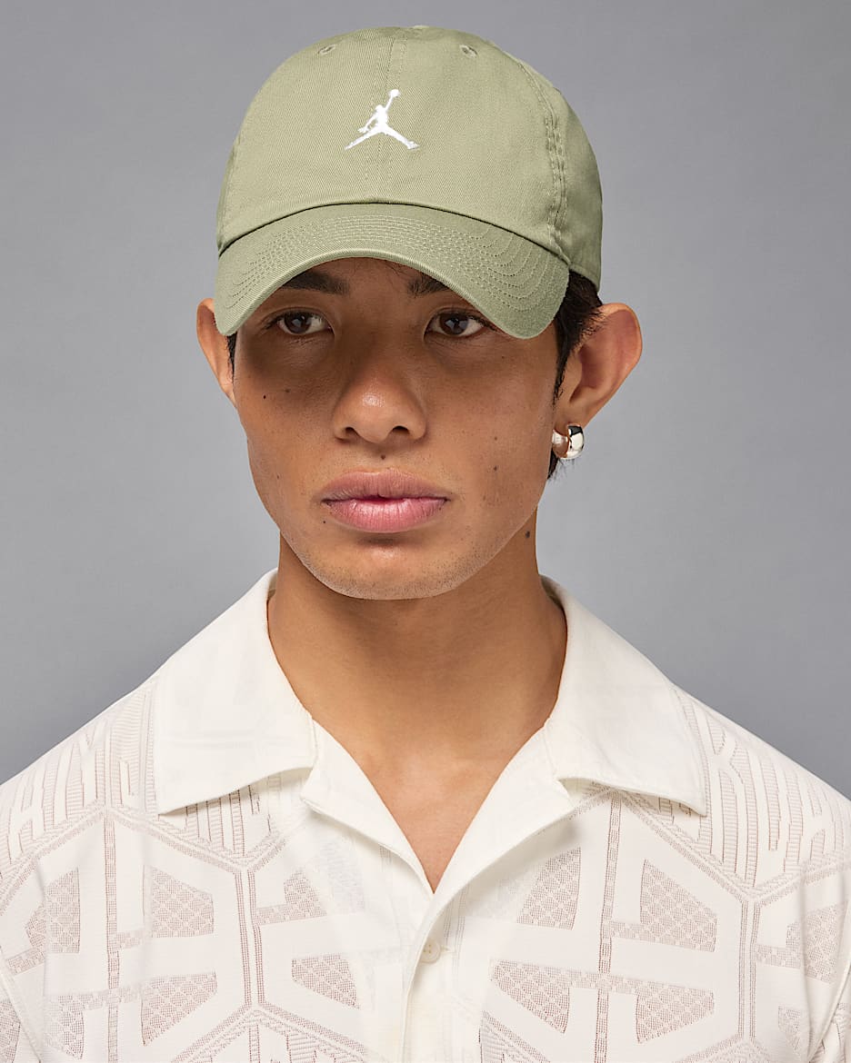 Jordan Club 软顶弧形帽檐运动帽 - 中卡其/白色
