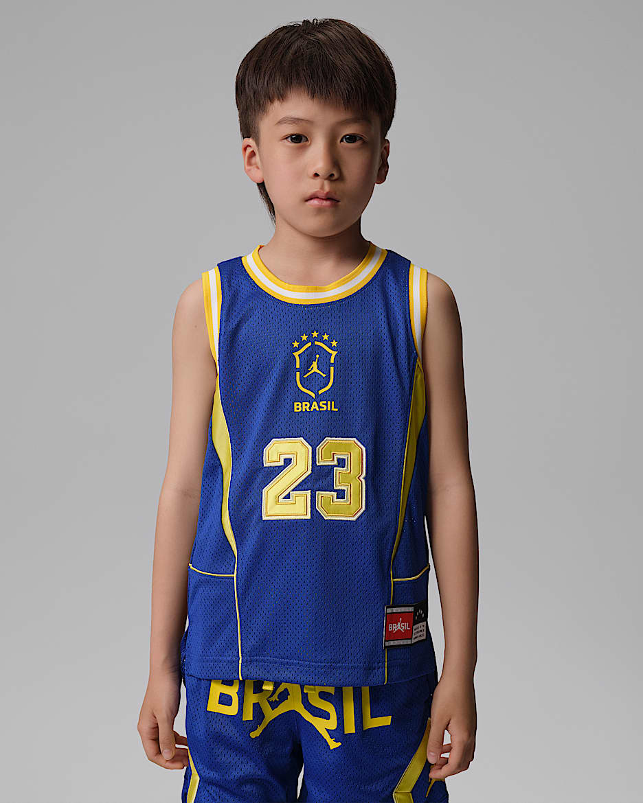 Jordan Essentials P6 幼童网眼布球衣 - 旧宝蓝