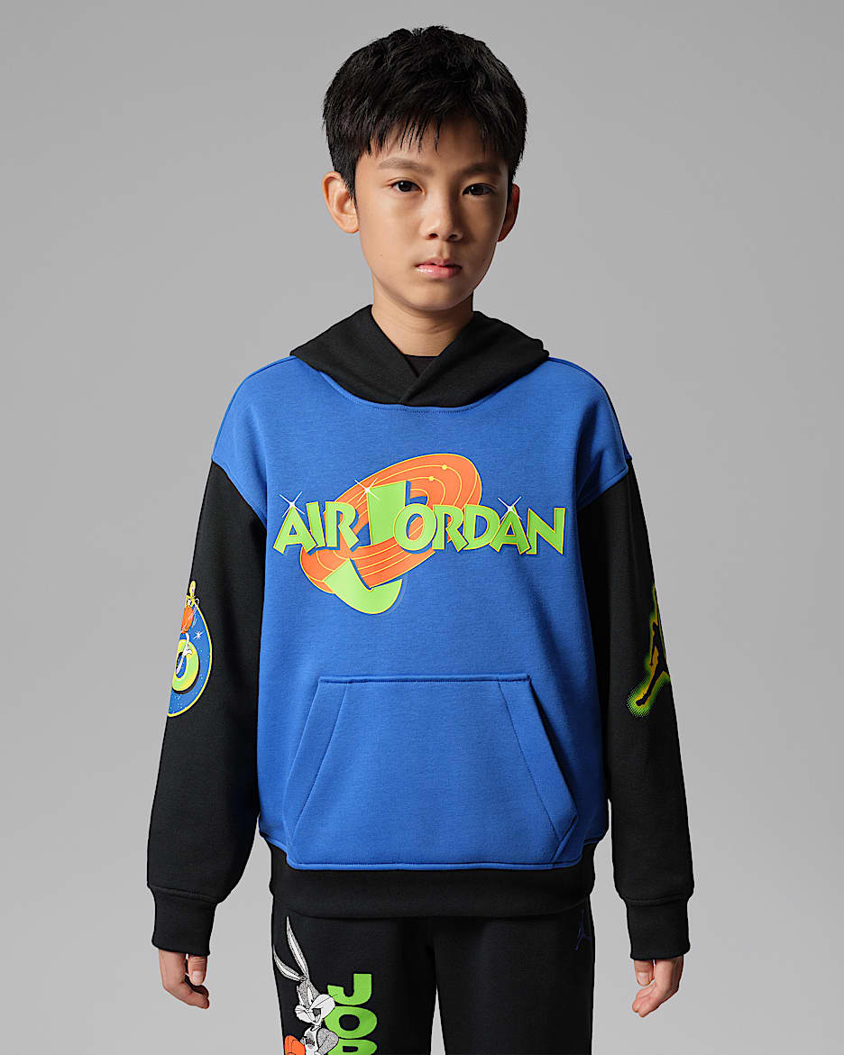 Jordan Space Jam 30 大童加绒套头连帽衫 - 多色