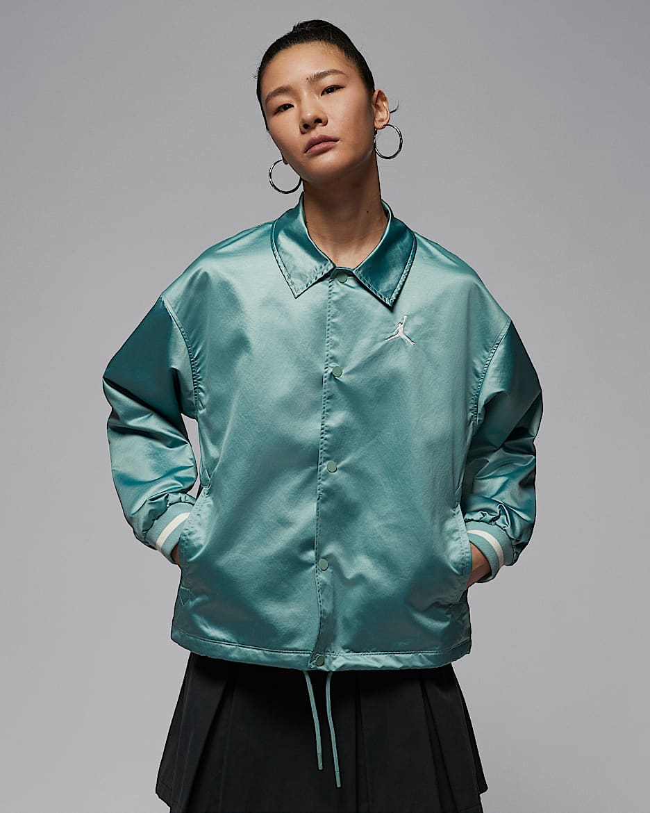 Jordan 女子教练夹克 - 大炮灰/帆白