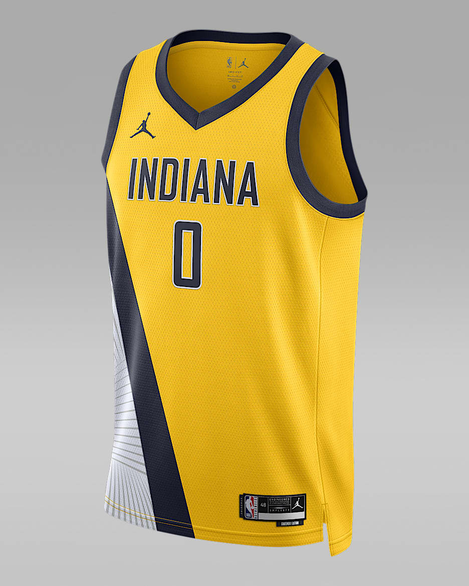 印第安纳步行者队 Statement Edition Jordan Dri-FIT NBA Swingman Jersey 男子速干球衣 - 阿马里洛黄
