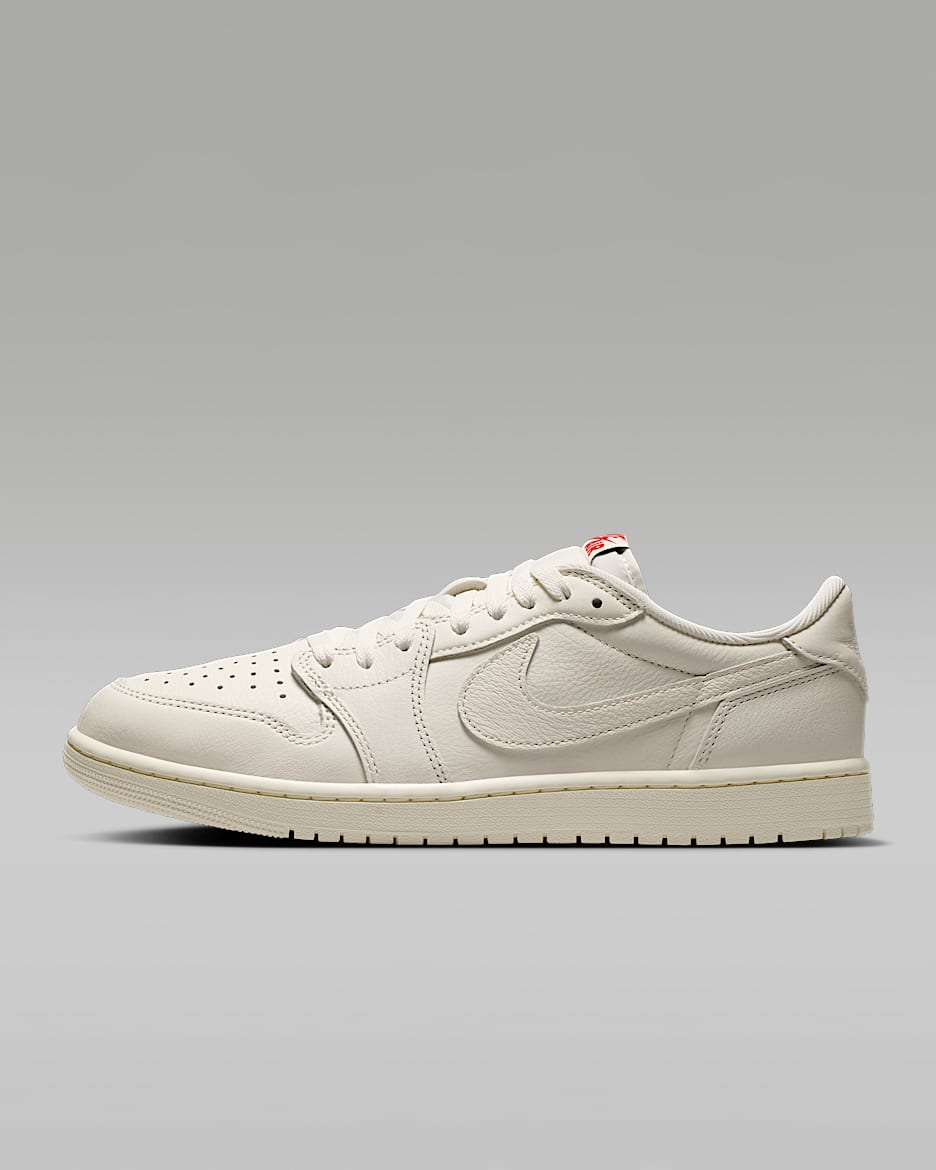 Air Jordan 1 Retro Low "Medium Olive" 复刻男子运动鞋 - 帆白/大学红/帆白