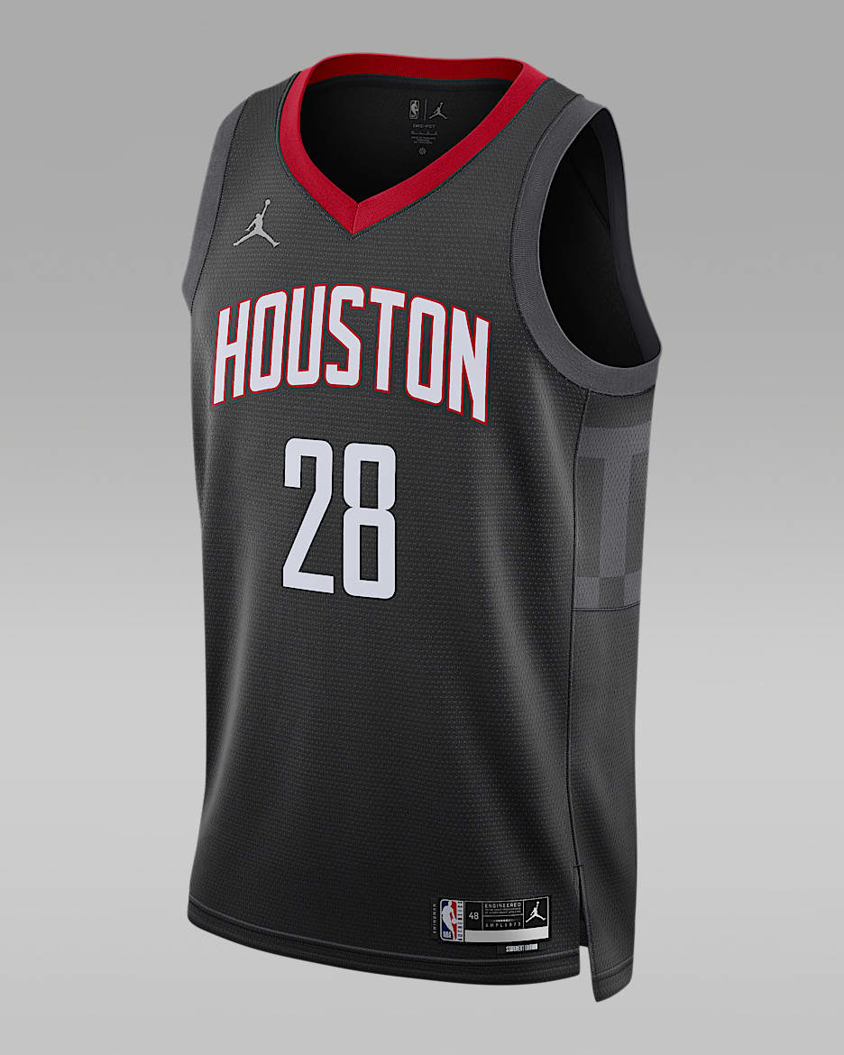 休斯顿火箭队 Statement Edition Jordan Dri-FIT NBA Swingman Jersey 男子速干球衣 - 黑/煤黑