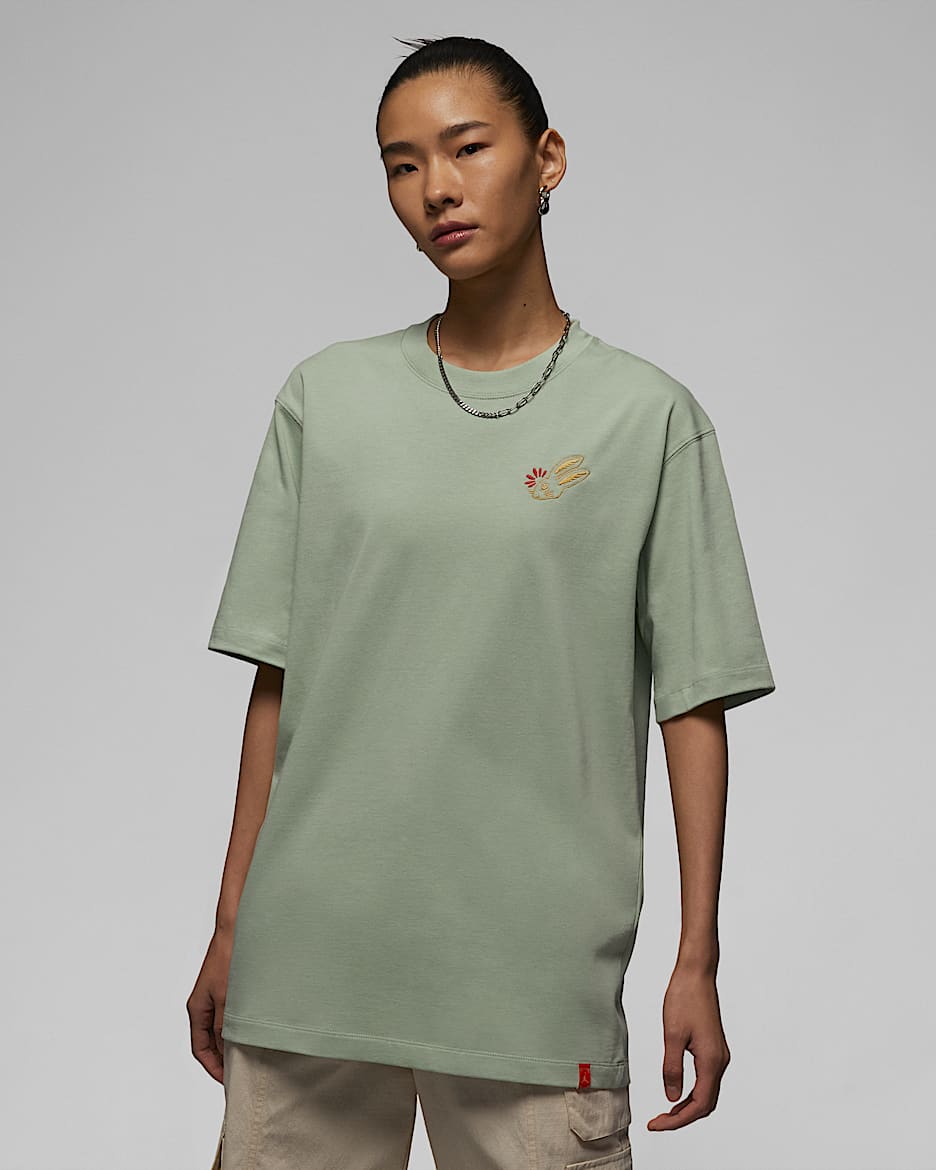 Jordan Flight Chinese New Year 女子 Oversize 风T恤 - 蜜瓜绿