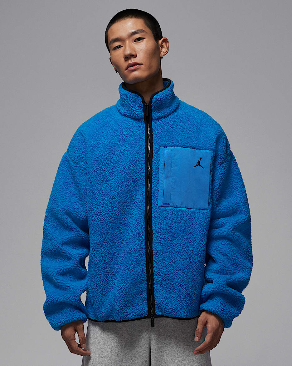 Jordan Flight Mountainside 男子仿羊羔绒夹克 - 清透蓝/黑