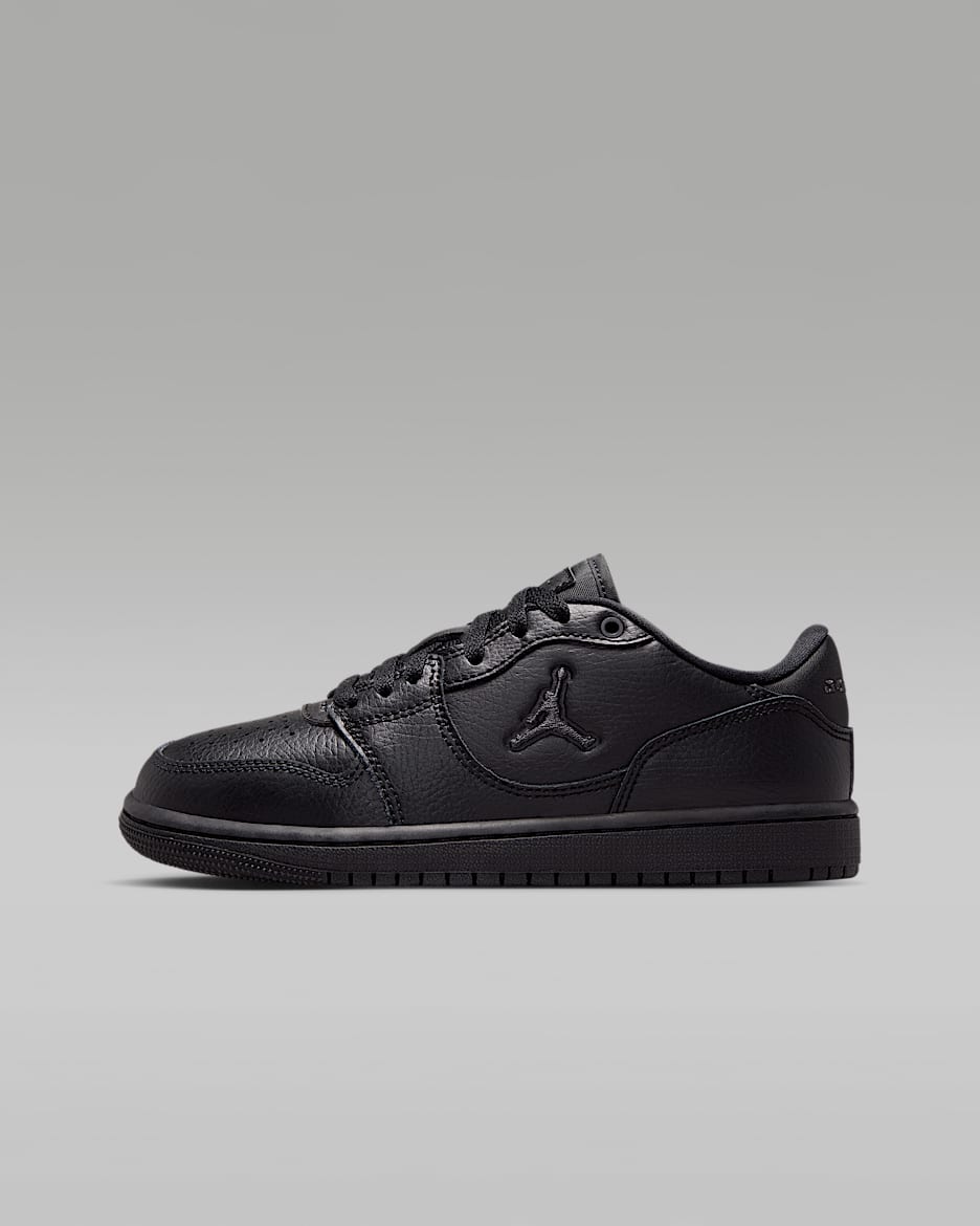 Jordan Court Connect Low 大童运动鞋 - 黑/暗烟灰