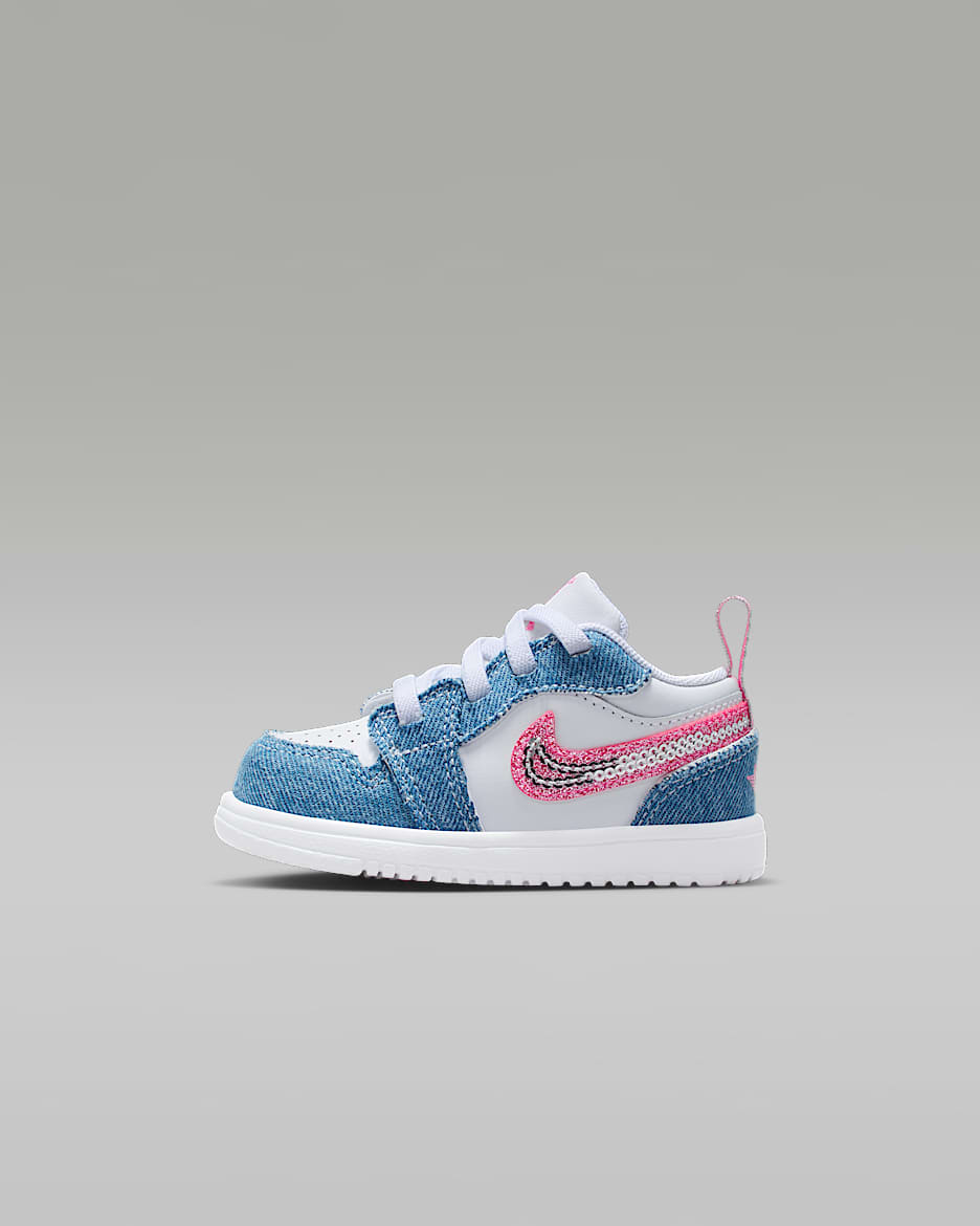 Jordan 1 Low Alt SE 婴童运动鞋 - 狂喜钴蓝/白色/霞光粉