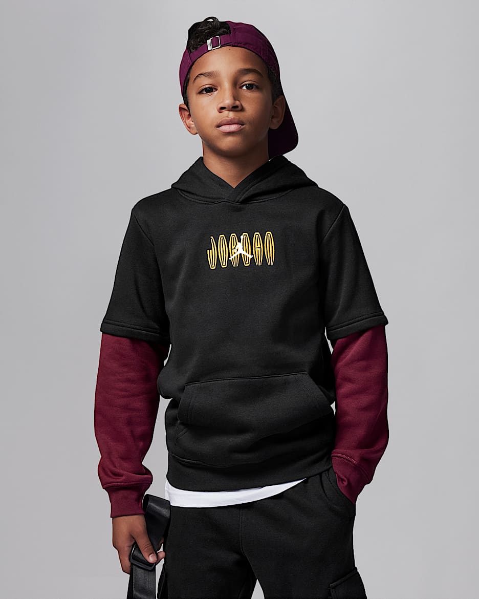 Jordan Flight Remix Statement 大童套头连帽衫 - 黑