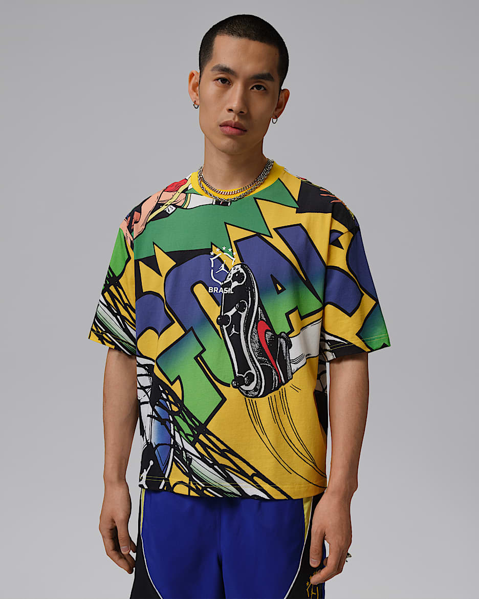 Jordan Essentials 男子宽松T恤 - 校园粟黄