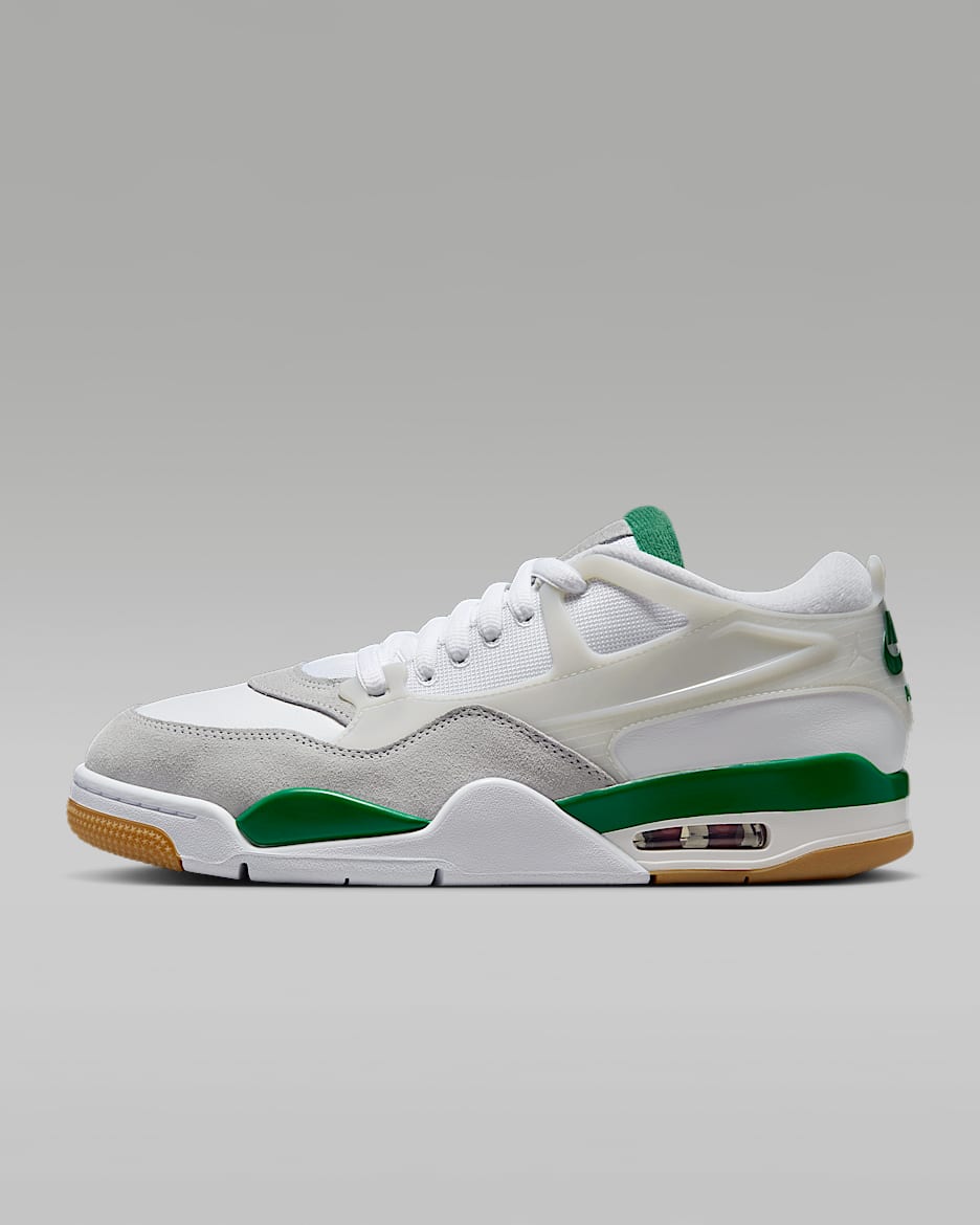 Air Jordan 4 RM 男子运动鞋骑士鞋 - 白色/浅灰/狼灰/松绿