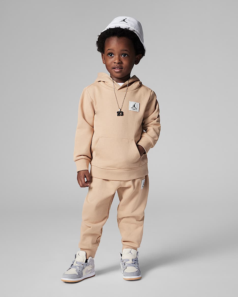 Jordan Jumpman 婴童套头连帽衫和长裤套装 - 麻黄